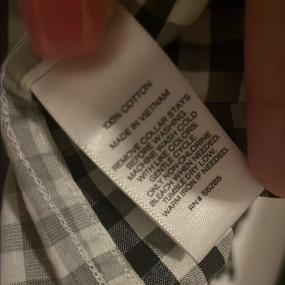 Black and White Checkered Men's Shirt - Picture 3 of 4